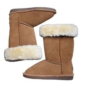 Bearpaw Bianca Tall Boots Suede Wool Winter Snow Cold Weather Womens 7
